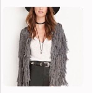 Forever21 Shag fringe cardigan